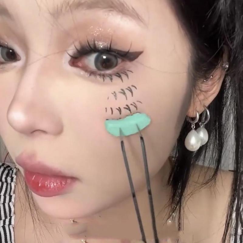 Bộ Lông Mi Giả, Lông Mi Dưới, Con Dấu Silicon, Hình Chữ V, Vẽ Tay Giả, Trợ Lý Lông Mi