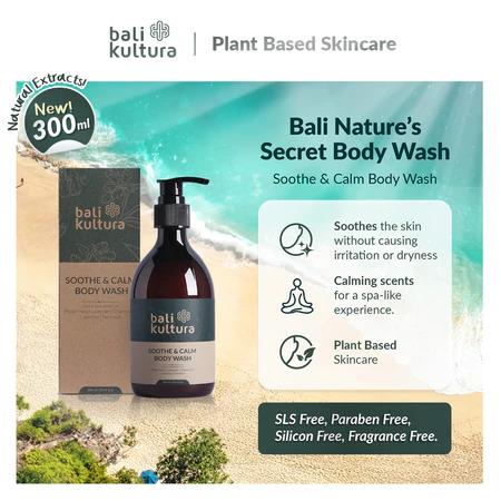 Bali Kultura Soothe & Calm Body Wash 300ml Sabun Mandi Kualitas Premium Membantu Mengobati Jerawat Punggung 4