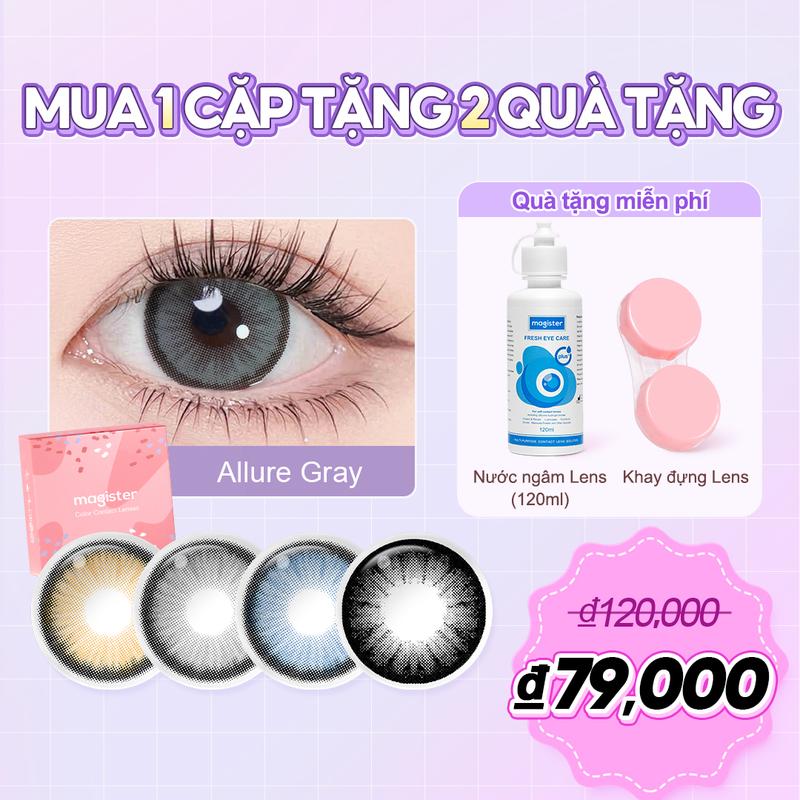 【Mua 1 Tặng 2  Magister Kính Áp Tròng 2 chiếc DIAMOND N Độ Cận 0~6.00 Candy Brown/Allure Gray  Kính Áp Tròng Đường kính lớn DIA 14.5mm 6 Tháng Hàng Ngày Lens Mắt Màu