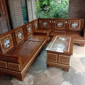 Korsi Sudut Gelung Jati Furniture dengan Desain Eksklusif dan Motif Unik