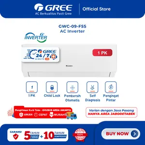 GREE AC F5S SERIES - INVERTER 1 PK - GWC-09F5(S) - WHITE PEARL (Unit Indoor & Outdoor)