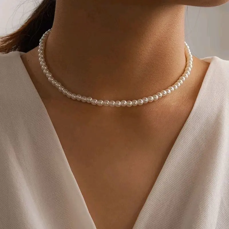 KALUNG CHOKER MANIK MUTIARA PRIA WANITA FASHION KOREA