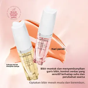 Serum Minyak Bibir Perubahan Warna Baru Volumizing Pelembab Menenangkan Menghilangkan Garis Halus Bibir Lip Balm Pelembab Bibir Tahan Lama Tidak Lengket Gelas Tidak Luntur