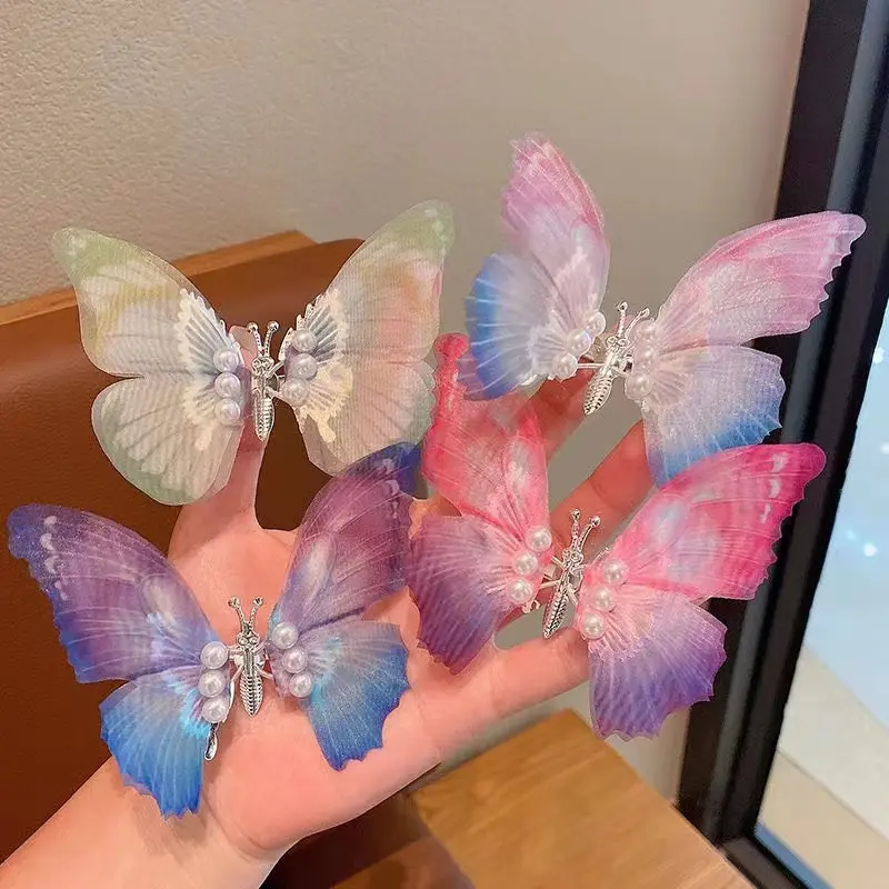 Kẹp Tóc Hai Lớp, Phong Cách Cổ Điển Dễ Thương, Mô Phỏng Ba Chiều 3D Siêu Thanh Lịch, Phụ Kiện Tóc, Dành Cho Bé Gái, cài tóc Cổ Tích Kẹp Tóc