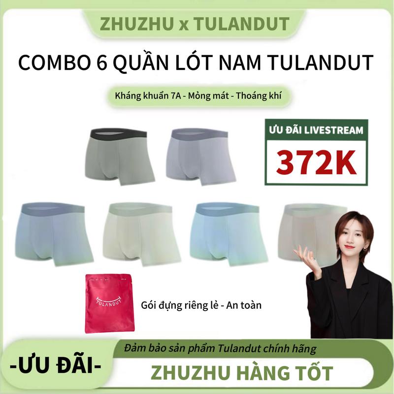   ZhuZHu độc quyền  Quần Lót Nam - Tulandut  Siêu Mỏng Co Giãn Cắt Tốt Kháng Khuẩn 7A Thoáng Khí -  81220 