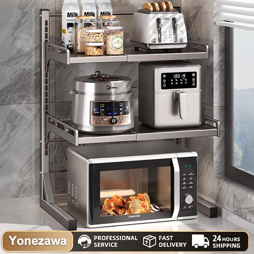  Giá để lò vi sóng Kệ Để Lò Vi Sóng kệ lò vi sóng Kệ Để Đồ Nhà Bếp đa năng Giá Chia Ngăn Tủ Bếp Thiết Kế Chân Chữ thông minh 