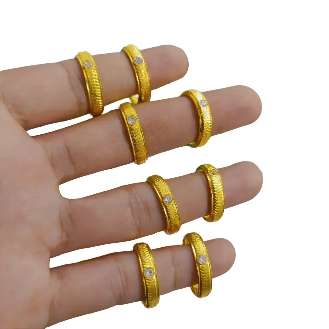 CINCIN R40 PERHIASAN EMAS LAPIS KRISTAL, AKSESORIS WANITA, BISA BAYAR TEMPAT, POLOS MOTIF MATA