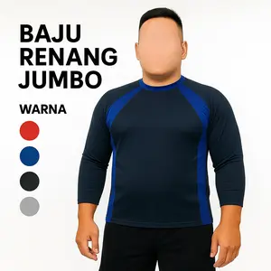 Manset Renang Jumbo Lengan Panjang Bahan Melar Baju Renang Atasan Lengan Panjang Bahan Polyester Melar Ideal untuk Kenyamanan Berenang