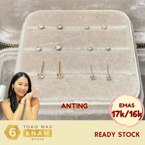 Anting Emas Giwang Mata Burung Collection - Rosegold 17k / Whitegold 17k / Yellowgold 16k