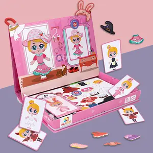 Oh!Some ZEBRA BROS / Mainan Kreatif Anak Jigsaw Puzzle Magnet Tempel Princess Dressup Zebra Brothers Kotak Games