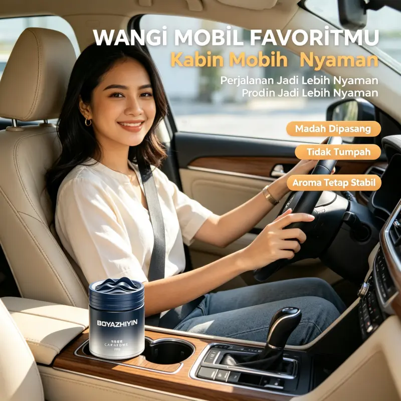 Pewangi Mobil Aromaterapi 100G Alami bebas Kimia Aroma Vanilla Manis Cocok Wanita Cewek Modern untuk Kamar Mandi Kerja tanpa Bahan Berbahaya Skema Mewah Varian Lengkap Premium Kualitas 2026 Pilihan Terbaik (COD Tersedia)