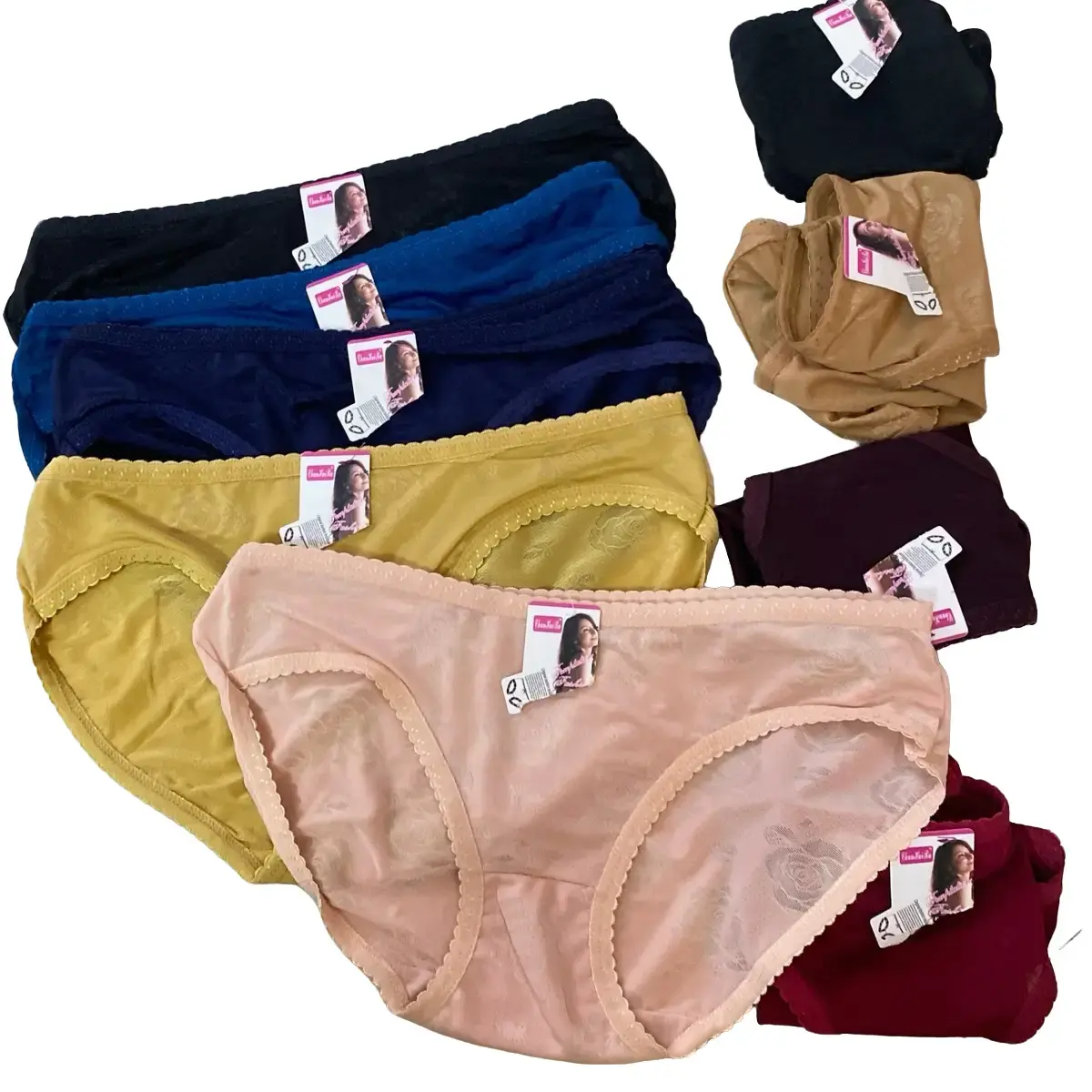 Combo 10 quần lót nữ cotton phối gấm chất đẹp size 45-60kg chất đẹp lắm nha Women Nhung Ren Viền Ren Sen Kem