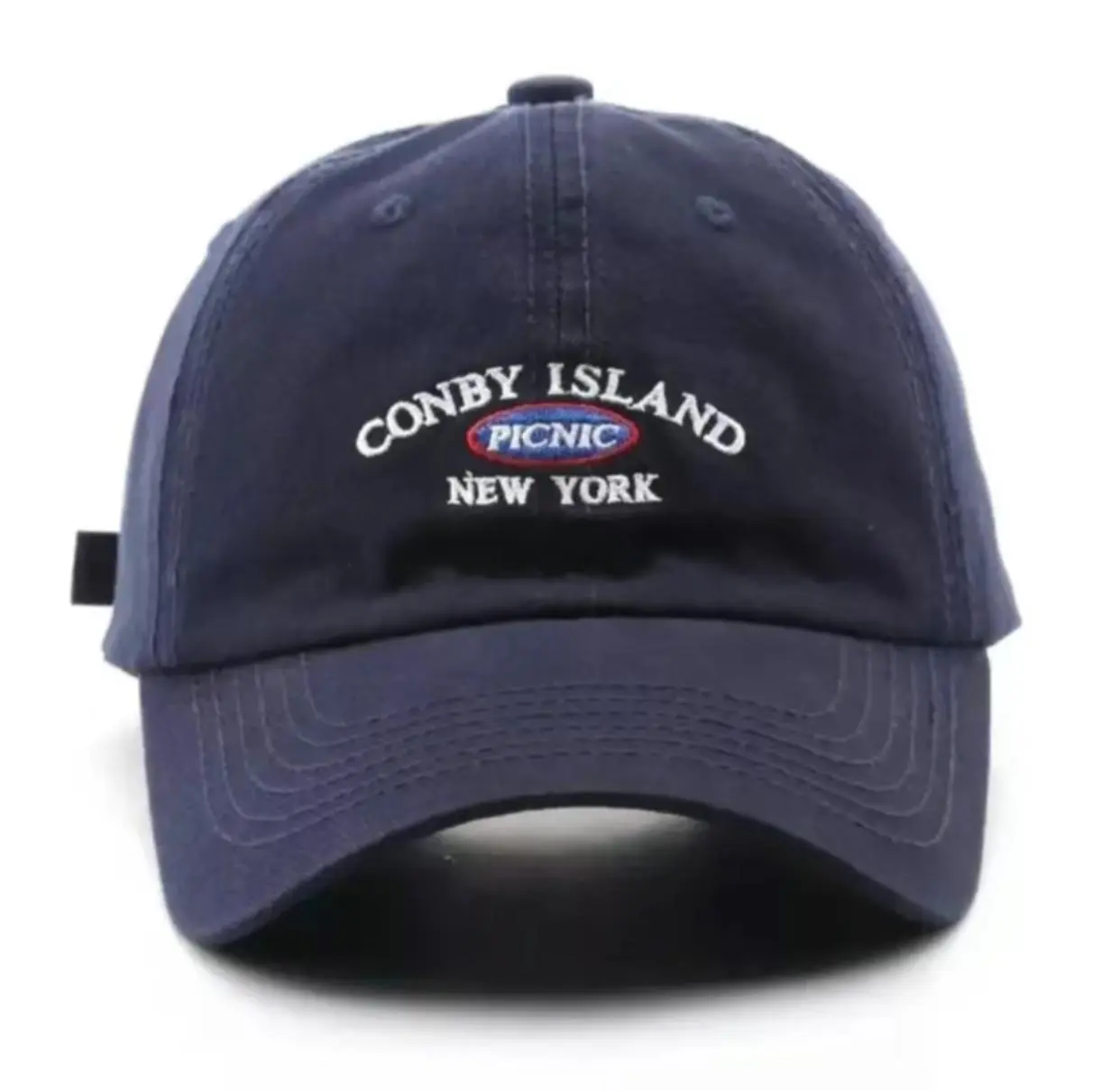 Topi Baseball Pria Wanita Bordir Conby Island Trendy Korean Personalized Cotton Baseball Cap Unisex
