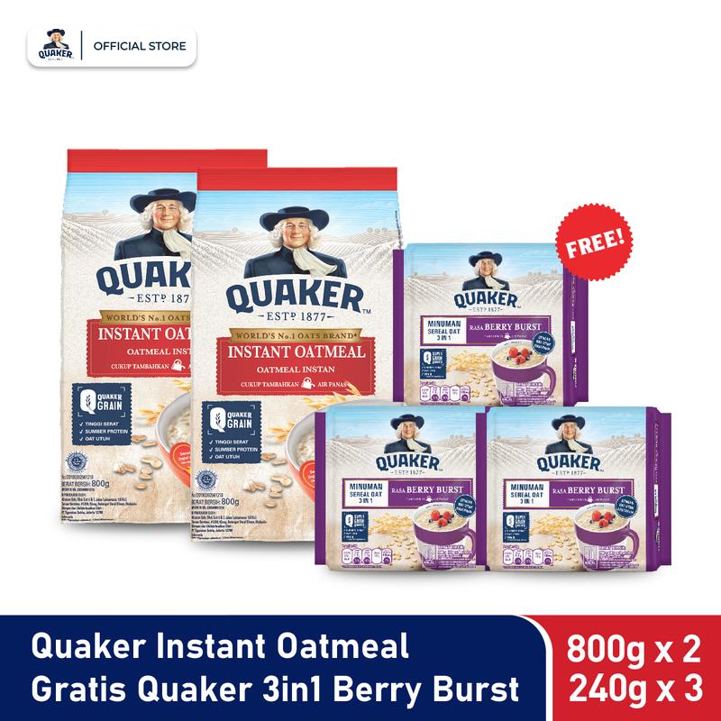 Quaker Instant Oatmeals 800 Gr - Twin Pack - Shop | Tokopedia