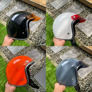 Helm Slimhead Polos + Topi Motorcycle