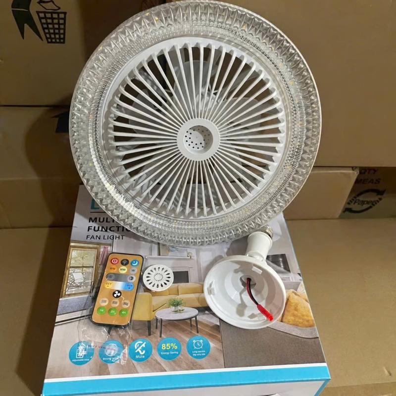 Đèn kiêm quạt 3 chế độ sáng, đèn quạt xoay 360 độ