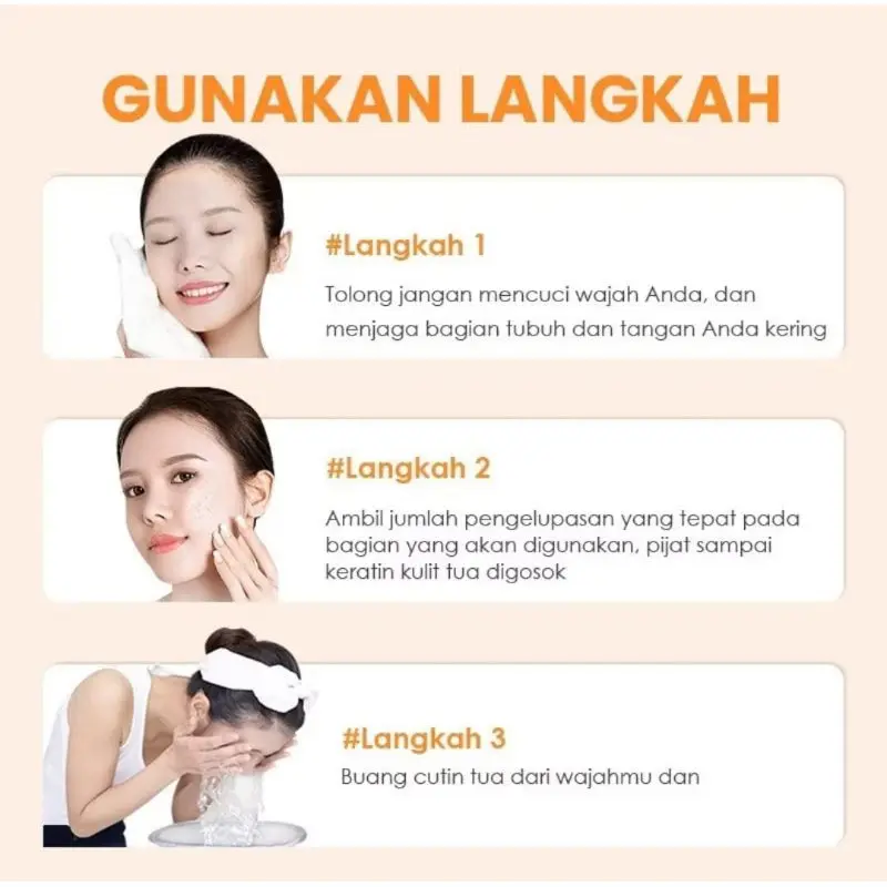 GMEELAN Orange Enzyme Peeling Gel 50g- Atasi Kulit Kasar, Kusam & Bekas Jerawat | Eksfoliasi Keratin Tebal + 7 Ekstrak Tanaman | Aman untuk Sensitif Wajah Melembutkan Komedo Exfoliating Perawatan Pencerah Pembersihan 5