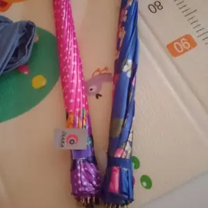 2 PCS PAYUNG 16 JARI SATIN BESAR MOTIF BUNGA Buah