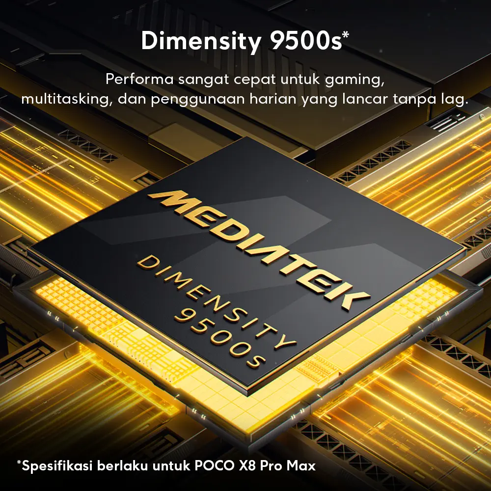 POCO X8 Pro Series | POCO X8 Pro Max (12GB/512GB)  (12GB+256GB) | POCO X8 Pro (12GB+512GB) (8GB+512GB) (8GB+256GB) | Dimensity 9500s* | 8500mAh (typ) battery dengan 100W HyperCharge* | HP Gaming [Xiaomi Official Store]