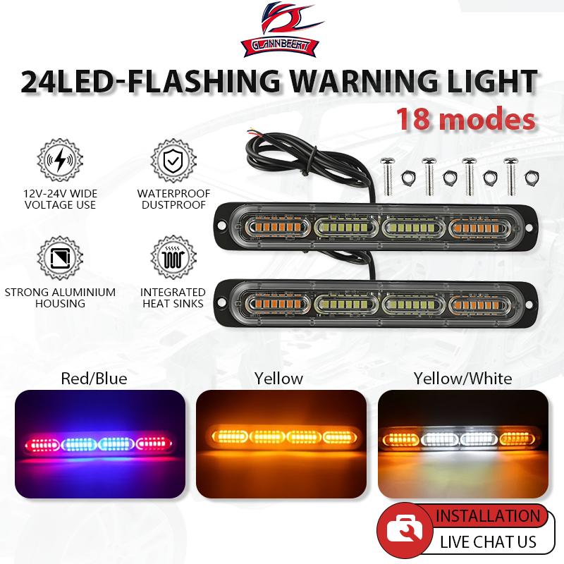 Bộ Nháy Đèn LED, 24 Chiếc, 12-24V, Bộ Nháy Nhấp Nháy Đèn Nhấp Nháy Nhấp Nháy Đèn Bên, Đèn Hậu Xe Máy Đèn Bên Xe Tải Bán Tải