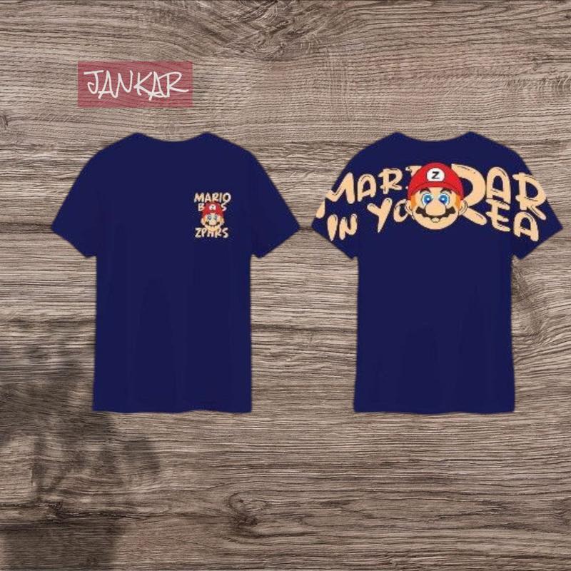 (BISA COD) KAOS ANAK KAOS DISTRO ANAK LENGAN PENDEK UNISEX LAKI-LAKI PEREMPUAN MOTIF SUPER MARIO USIA 2-12 TAHUN 1