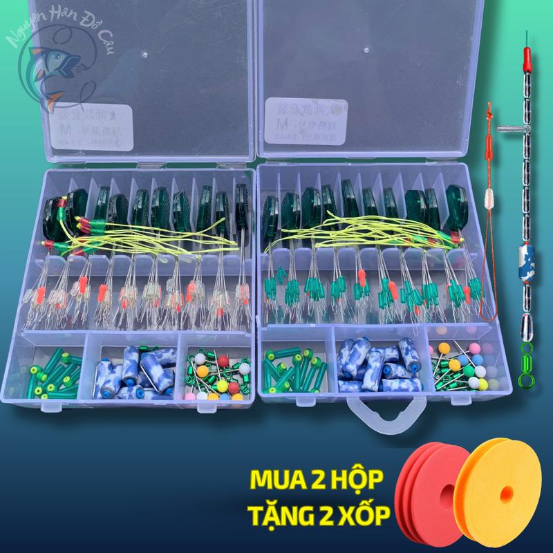 Hộp phụ kiện câu cá làm dây trục câu dài ,hộp phụ kiện câu dài sét 10 trục + 10 dây pe