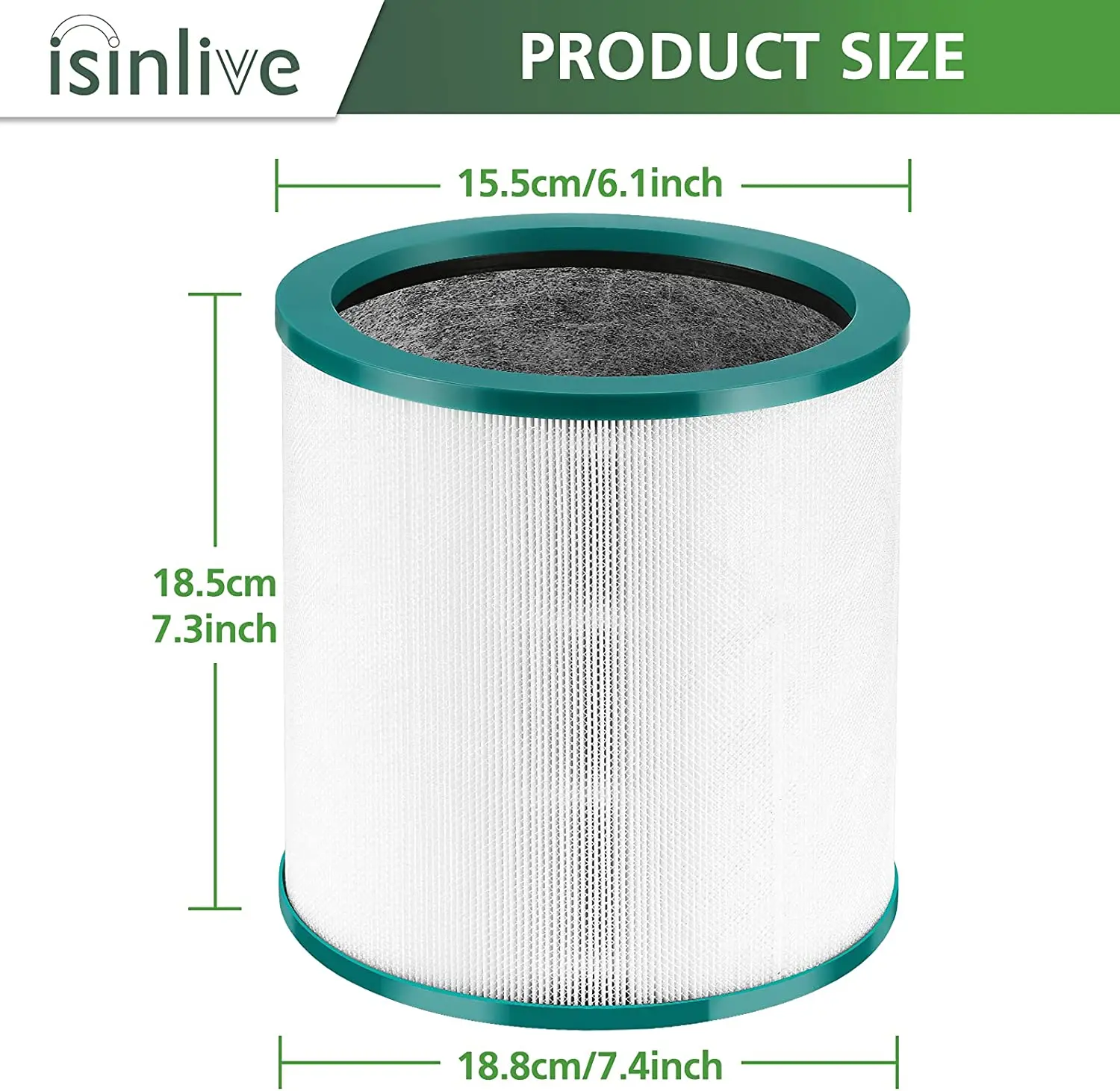 Replacement Compatible with for  TP00,TP01 TP02, TP03, BP01，AM11 Filter Authentic Original HEPA&Active Carbon Nano Protect filter Air Purifier Accessories
