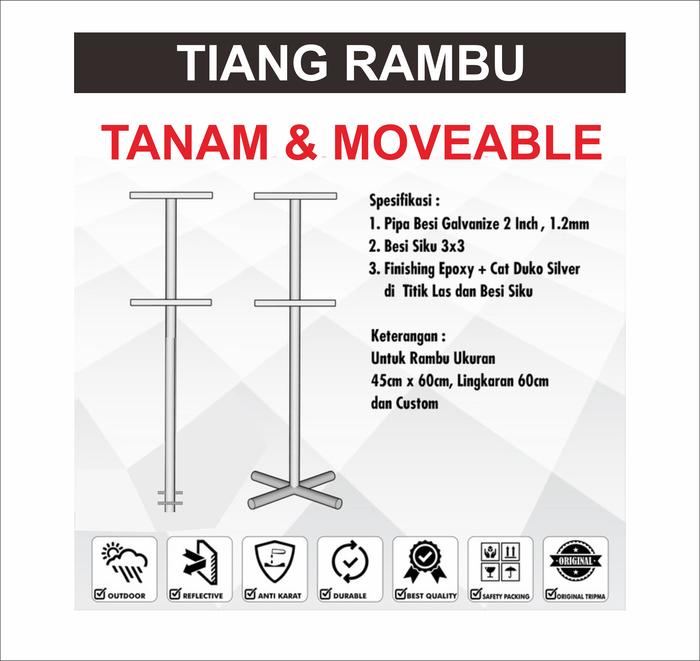 Jual Tiang Pipa Rambu Tanam & Moveable - Pipa Galvanish 2 inch - TANAM ...