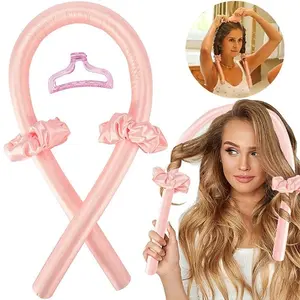 Heatless Curls Band, Curler Rambut Panjang Dengan Rol Rambut Jepit Rambut Diy Styling 1460