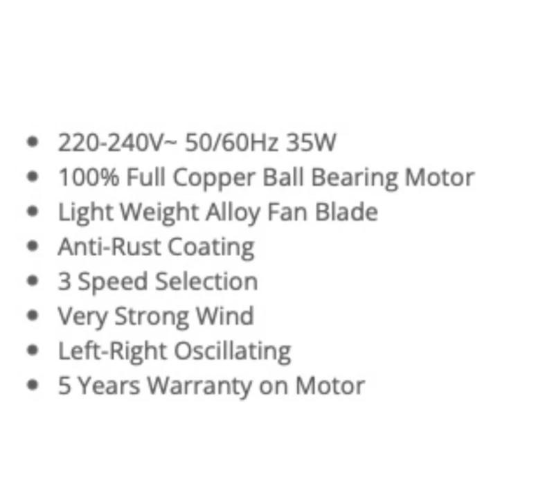 Product Introduction of SONA 10 Inch Power Oscillator Fan SOF6050 | SOF 6050 (5 Years Motor Warranty) 3