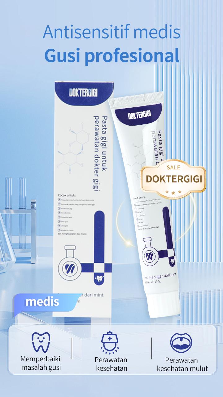 【BPOM】DOKTERGIGI with COD 2pcs Pasta Gigi Biofarmasi untuk Memperbaiki Masalah Gigi dan Memperbaiki Agen Pemisah Perbaikan Cepat Gigi Berlubang Mulut  Gusi 【KISSIKA by DOKTERGIGI】