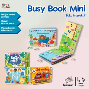 Little Alpha Busy Book Buku Baca Anak Interaktif dengan Fitur Timbul Stimulasi Sensorik dan Pengembangan Keterampilan Motorik Halus