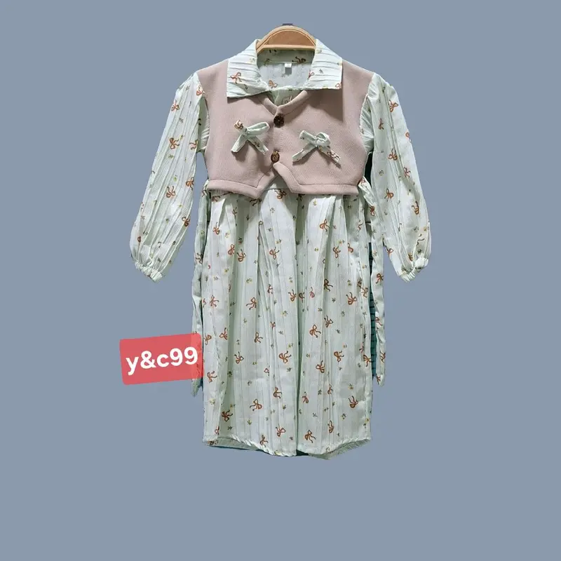 Gamis Anak Milenia Mix Rompi Pita Perempuan Usia 1-10 Tahun Baju Dress Lembut Muslim Nyaman Cantik Syari - Pilihan Modis dan Nyaman - Jilbab 4