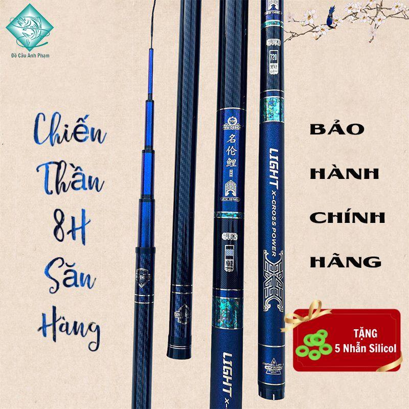    TẶNG 5 NHẪN SILICOL    Cần Câu Đài Chiến Thần 8H Tải Tĩnh 5.5kg Kèm Ngọn Phụ Bảo Hành 1 Năm 2 Lóng Bất Kỳ Trừ Lóng Gốc Hỗ Trợ Full Lóng CC-33 Đi Câu Fishing Câu Cá Bắt Cá Nam 