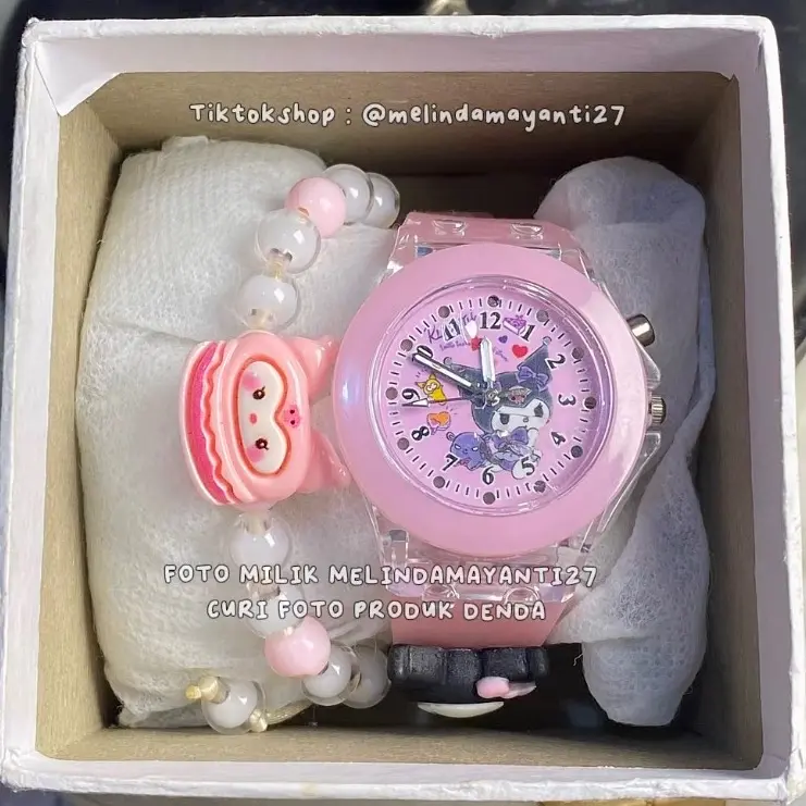 Jam tangan anak kelap kelip free gelang +box Fashion 4