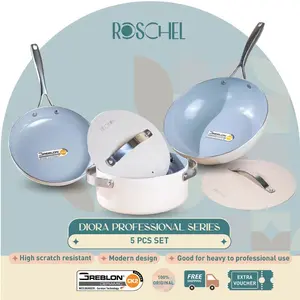 ROSCHEL Panci Ceramic 5 Pcs Set - DIORA Proffesional Series