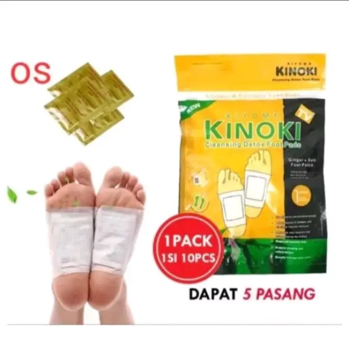 Kinoki Gold Detox Foot Pads Isi 10 Pcs Koyo Kaki Kinoki Gold Packing plastik