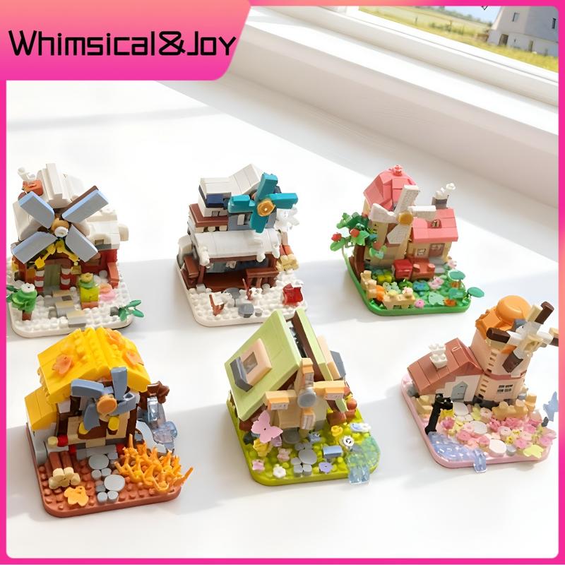 Khối Xây Dựng Cảnh Đường Phố Chủ Đề Kiến Trúc Tất Cả Các Mùa Ngôi Nhà Cối Xay Gió Giáng Sinh Đồ Chơi Hạt Nhỏ Mô Hình Đồ Trang Trí Lắp Ráp Giáo Dục Thích Hợp Cho Bé Gái Quà Tặng Đồ Chơi