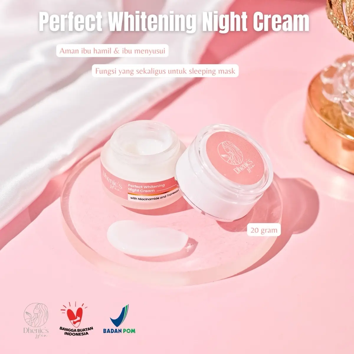 Dhenic's Skin Night Cream Perfect Whitening [BPOM]