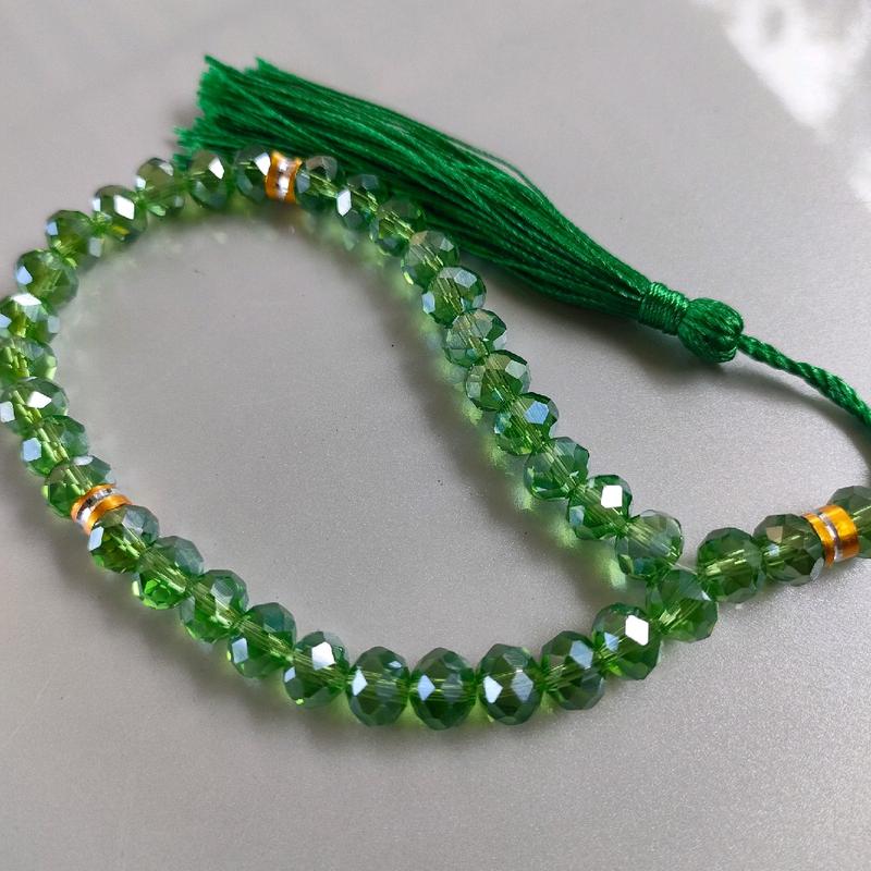 Tasbih Kristal Ceko 33butir Tasbih kristal pendek Tasbih Kristal cantik Muslim 5