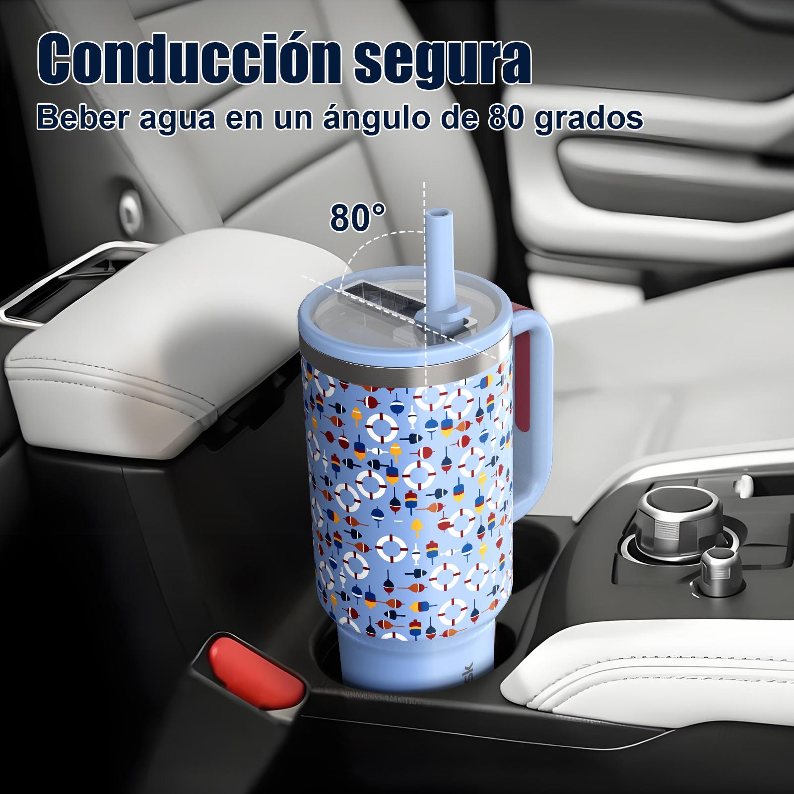 Tempflask@PASHLINC Botol Minum Tumbler Termos Portable Stainless Steel Handle 2in1 Vacuum Insulated Gelas Mobil Cangkir Silikon 40oz (1200ml) bts tahan dingin yeti super clone