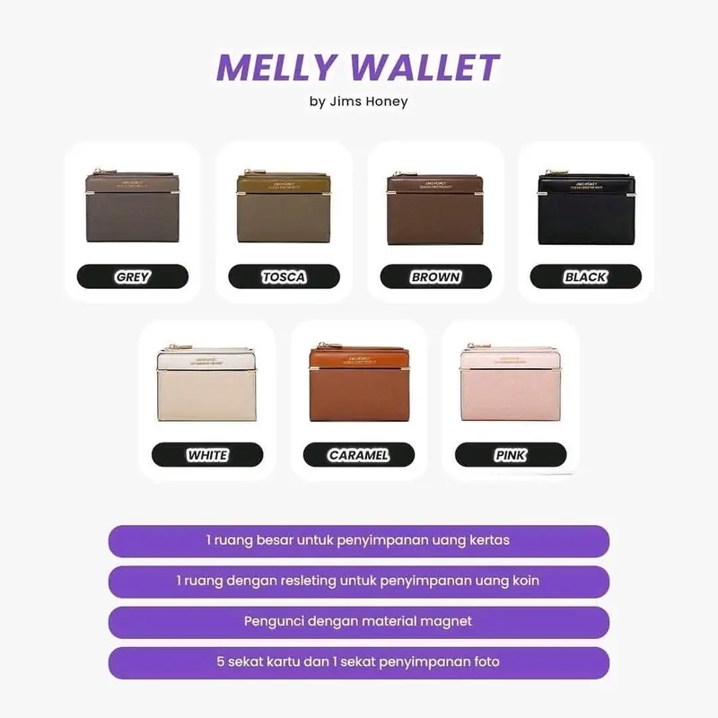 Melly Wallet Jims Honey Dompet Lipat Pendek 7
