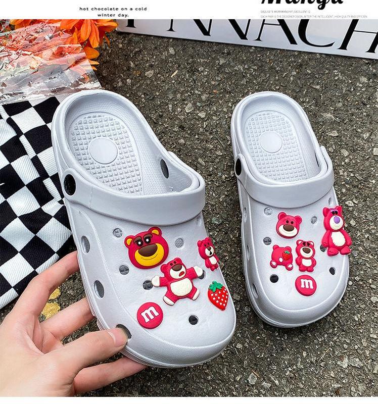 Product Introduction of Shoes Women's Slippers Popular Personalized Thick-Soled Slippers Men's Outerwear 2023 New Baotou Sandals Sandals Beach Shitting Feeling Men's Sandals Slippers 14