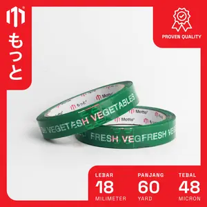 Isolasi Fresh (Lakban Buah / Sayur) 18mm x 60 Yard - 1 Pcs/Roll (Satuan) - Motto Tape