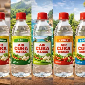 AirCukaMasak Paket 5 Rasa Cuka 600ml Asli Ceria Segiseni