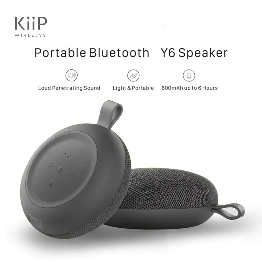 KiiP Wireless Y6 Round Bluetooth Wireless Speaker Portable