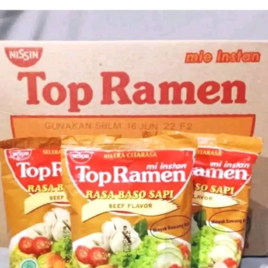 1 dus mie instan top ramen isi 40pcs kemasan 32gr
