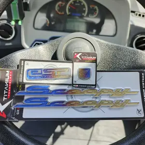 EMBLEM BATOK TITANIUM HONDA & HRC / EMBLEM TITANIUM BATOK VARIO 125 150 SUPRA BEAT