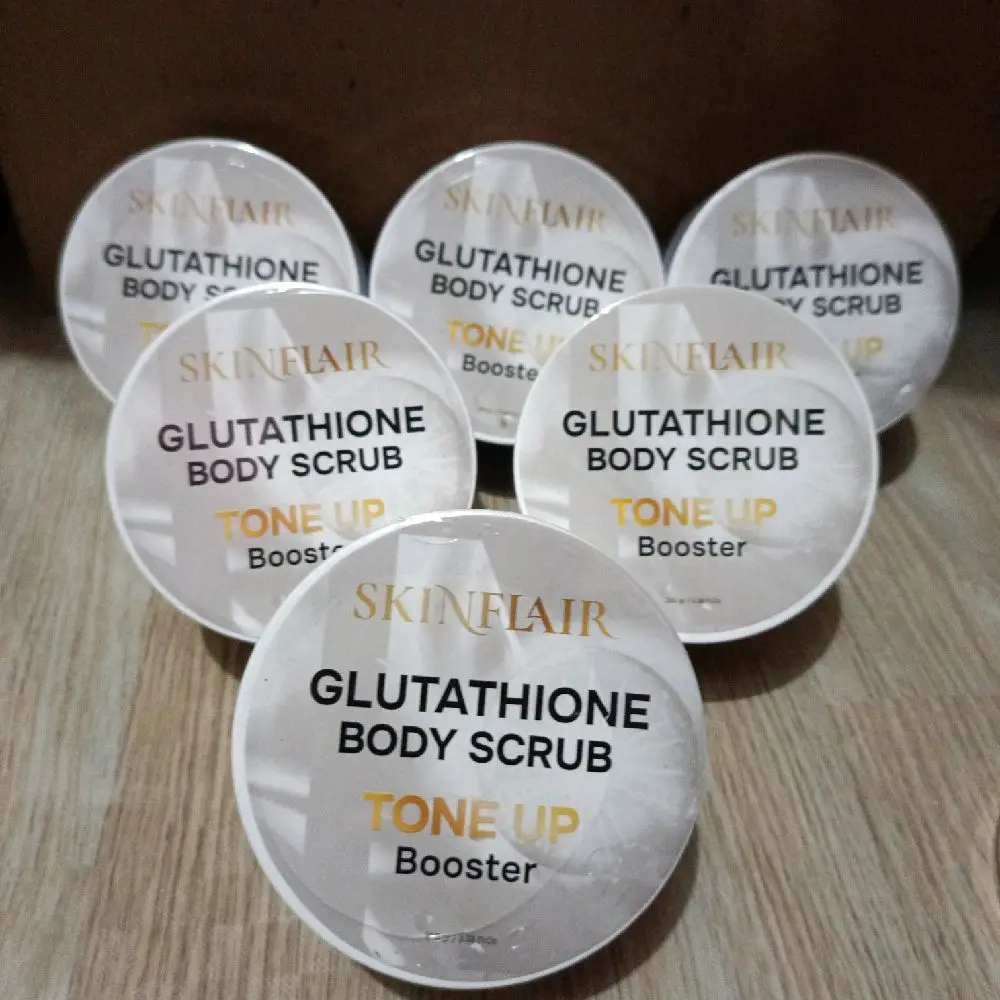 Skinflair Glutathione Body Scrub Tone Up Booster 250gr Mencerahkan Kulit