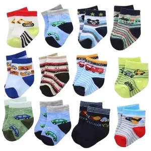 6 Pasang Kaos Kaki Beyi Motif Cowo Cewek untuk Bayi Usia 1-6 Bulan Random Perempuan, Laki-Laki Cowok Anak Fashion